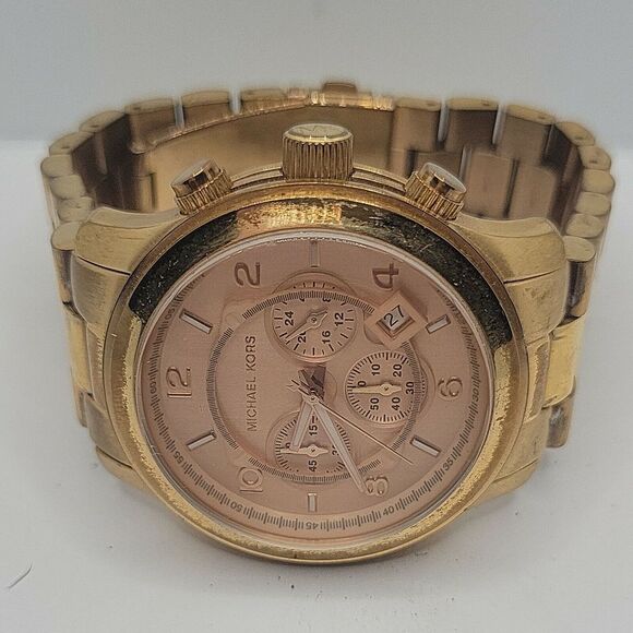 Michael Kors Runway MK8096 Men's Stainless Steel Analog Quartz Dial Watch BC838 - Picture 6 of 10